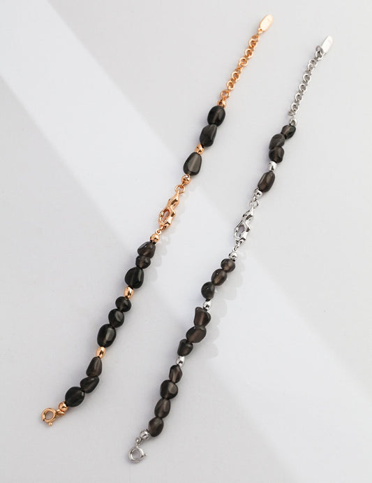Natural Element Obsidian Stone Bracelet