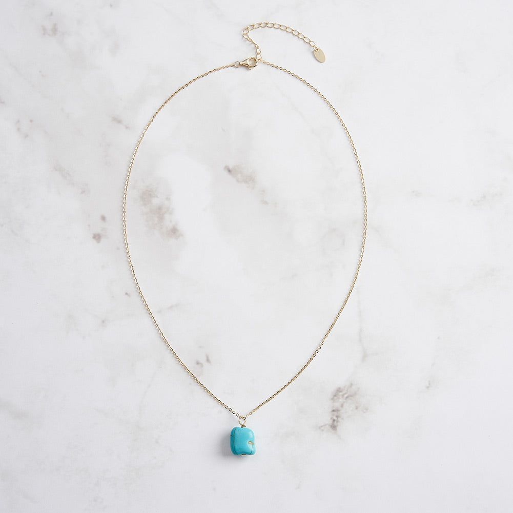 Handmade Vintage Turquoise Necklace in 925 Sterling Silver