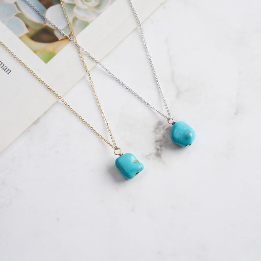 Handmade Vintage Turquoise Necklace in 925 Sterling Silver
