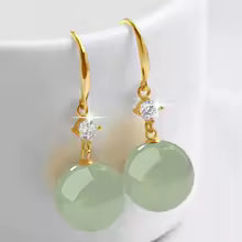 Vintage Palace Jade & Pearl Earrings