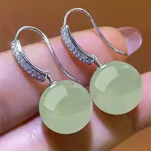 Vintage Palace Jade & Pearl Earrings