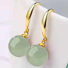 Vintage Palace Jade & Pearl Earrings