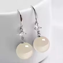 Vintage Palace Jade & Pearl Earrings