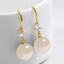 Vintage Palace Jade & Pearl Earrings