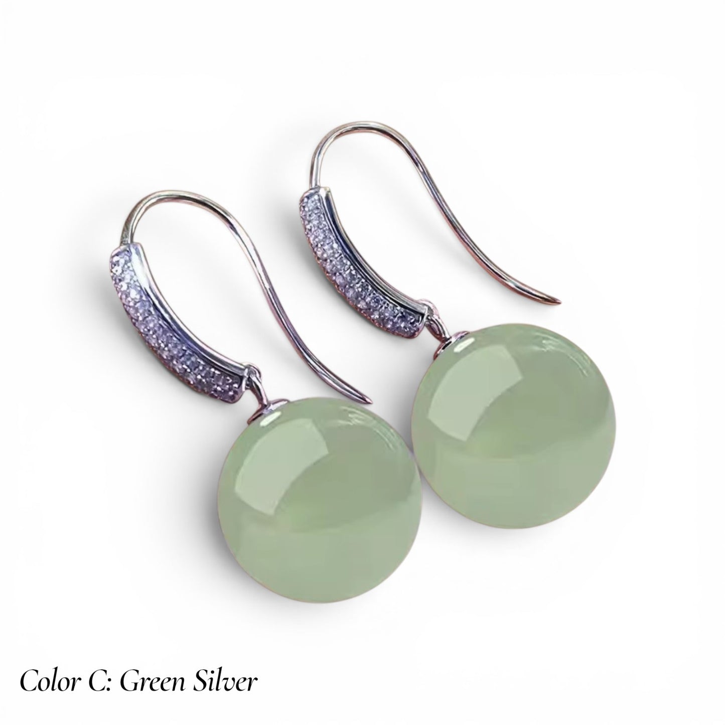 Vintage Palace Jade & Pearl Earrings
