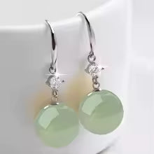 Vintage Palace Jade & Pearl Earrings