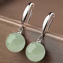 Vintage Palace Jade & Pearl Earrings