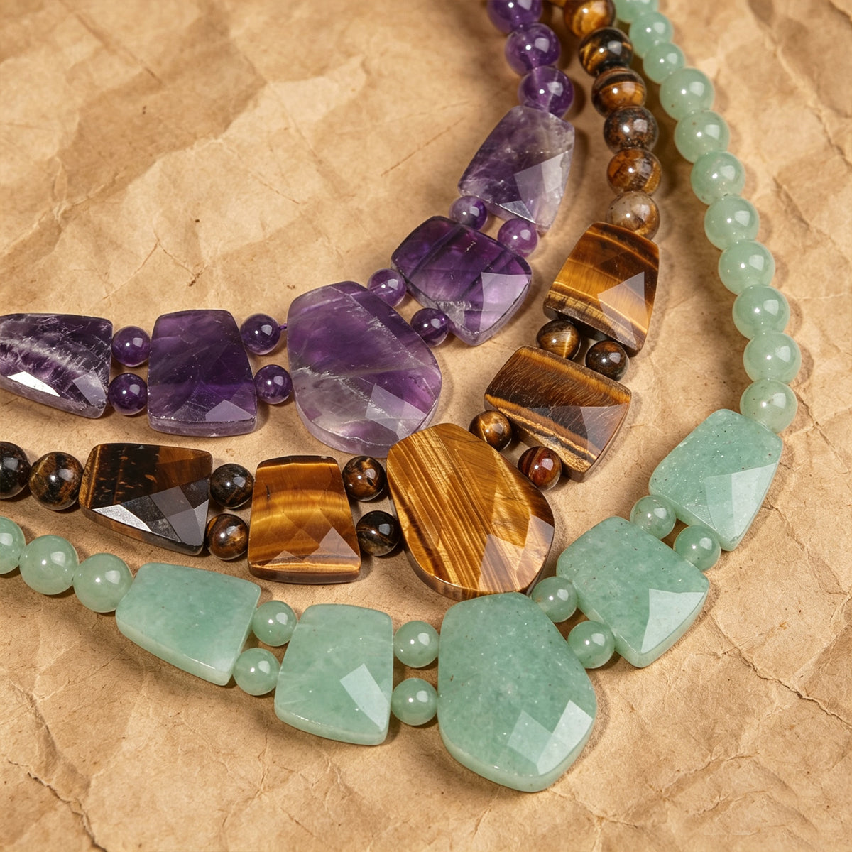 Lumina Pietra Natural Stone Necklace | Handmade Boho Collection