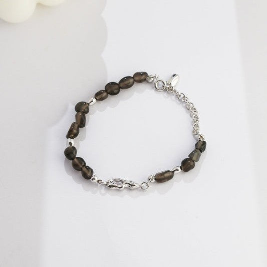 Natural Element Obsidian Stone Bracelet
