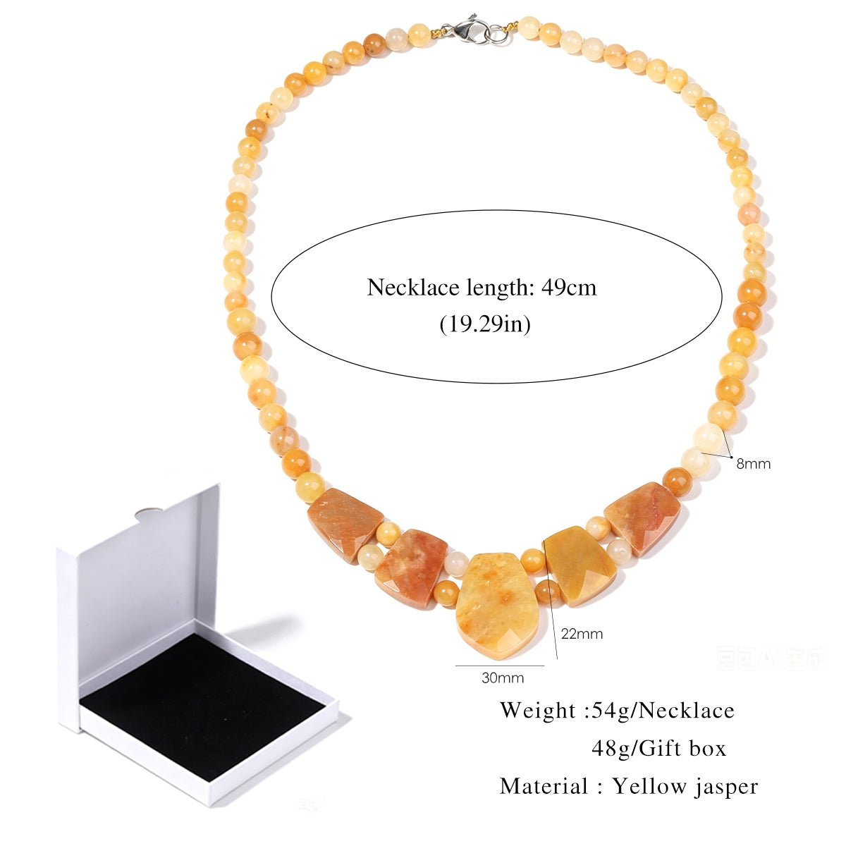 Lumina Pietra Natural Stone Necklace | Handmade Boho Collection
